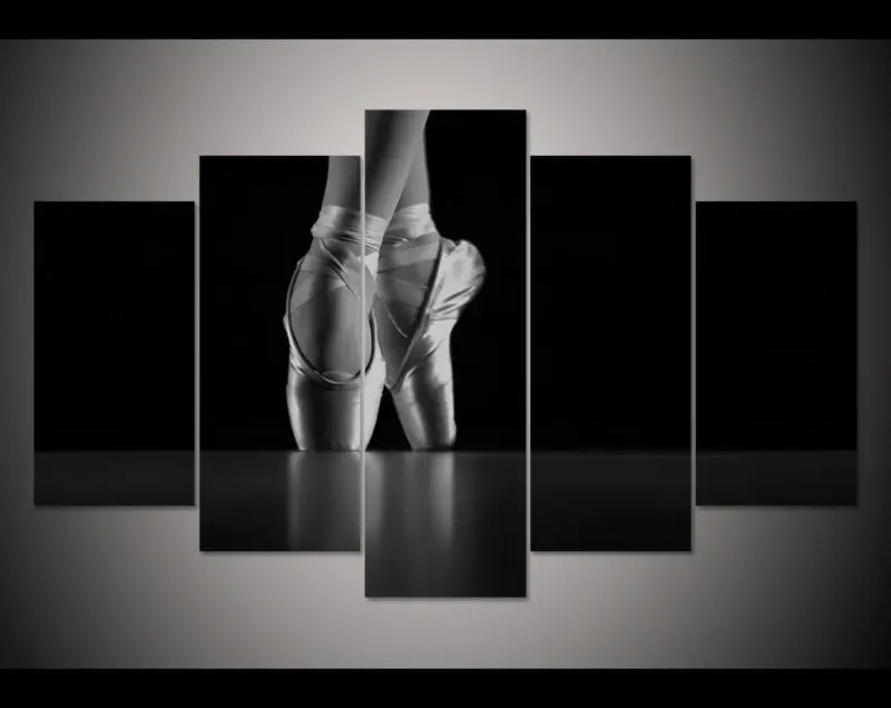 HD печать 5 панелей Холст Искусство балетки Картина Современный домашний декор