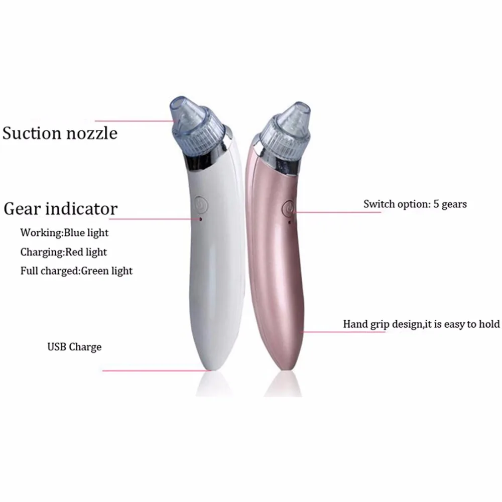 Электрический мини очиститель угрей для лица вакуумный отсос удаления пор кожи