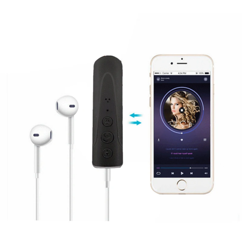 3.5mm Bluetooth-adapter Earphone Receiver Kit Handsfree Audio Music AUX Car Headphone Wireless With Microphone | Электроника