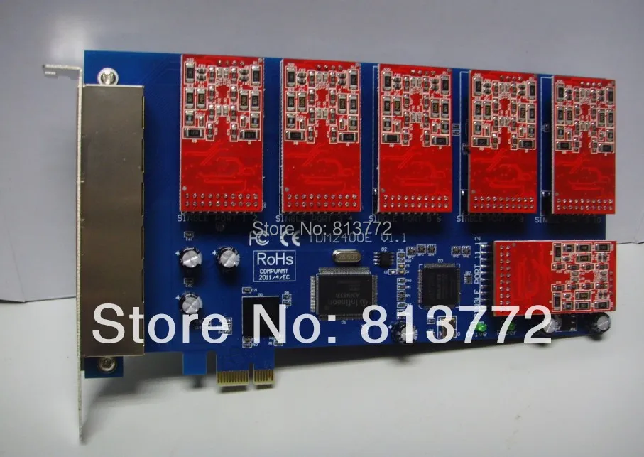 Бесплатная доставка 24 портов звездочка PIC E карты elastix fxo новейшие TDM2400E двойные