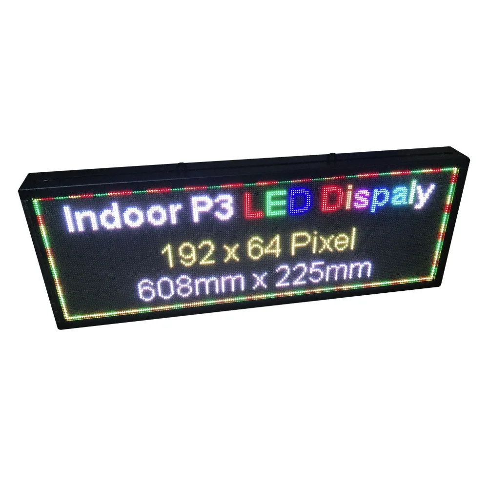 P3 RGB светодиодный дисплей на заказ крытый полноцветный рекламный знак SMD 2121