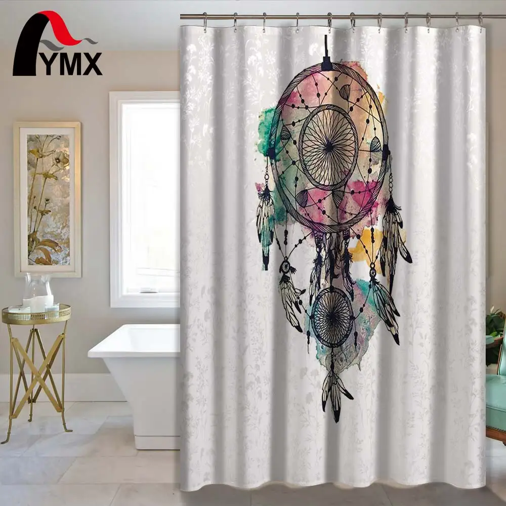 Полиэстеровая Водонепроницаемая занавеска для душа ванной тканевые крючки