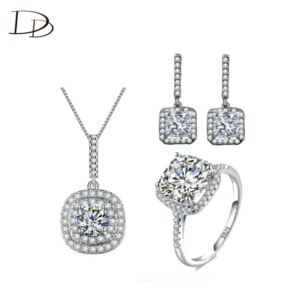 Комплект из колье и серёг серебра 925 пробы|necklace earrings jewelry set|bridal wedding setfashion set |