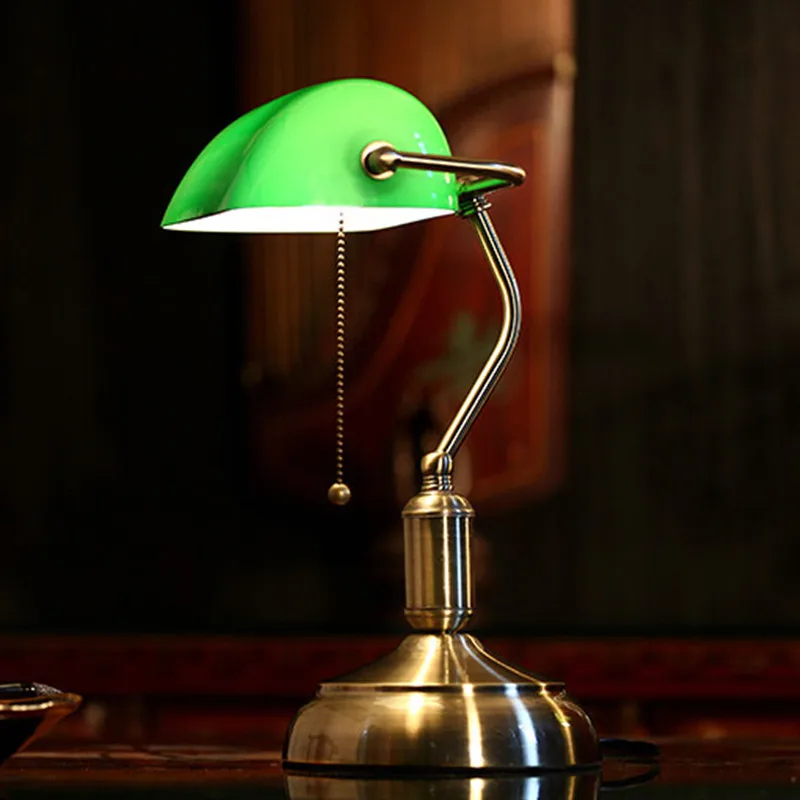 Настольные лампы со стеклянным абажуром регулируемый зажим светильники