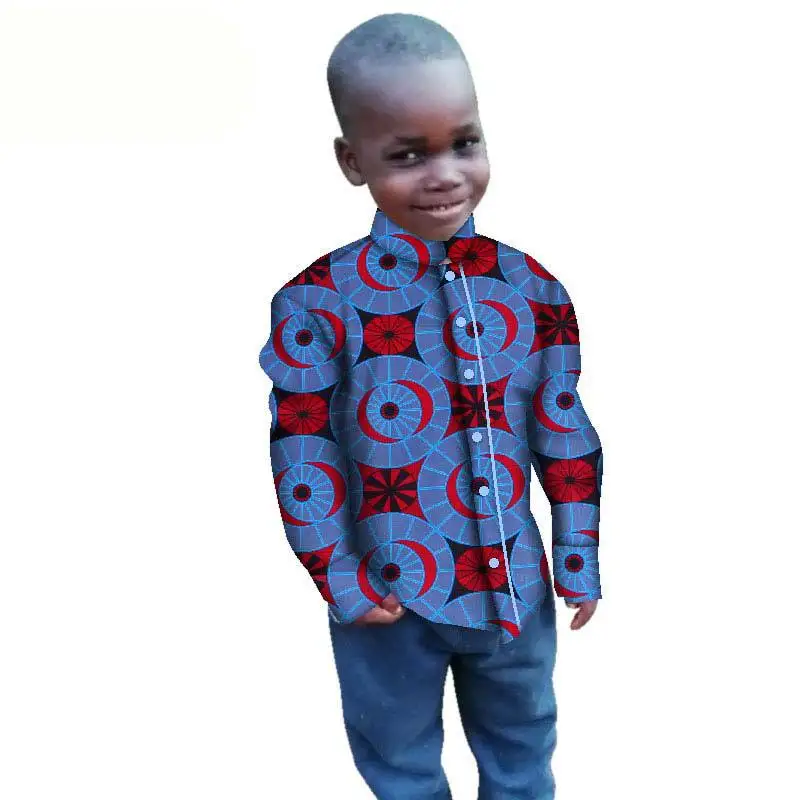 

2019 new arrival fashion style summer african cotton printing plus size children shirts XS-3XL