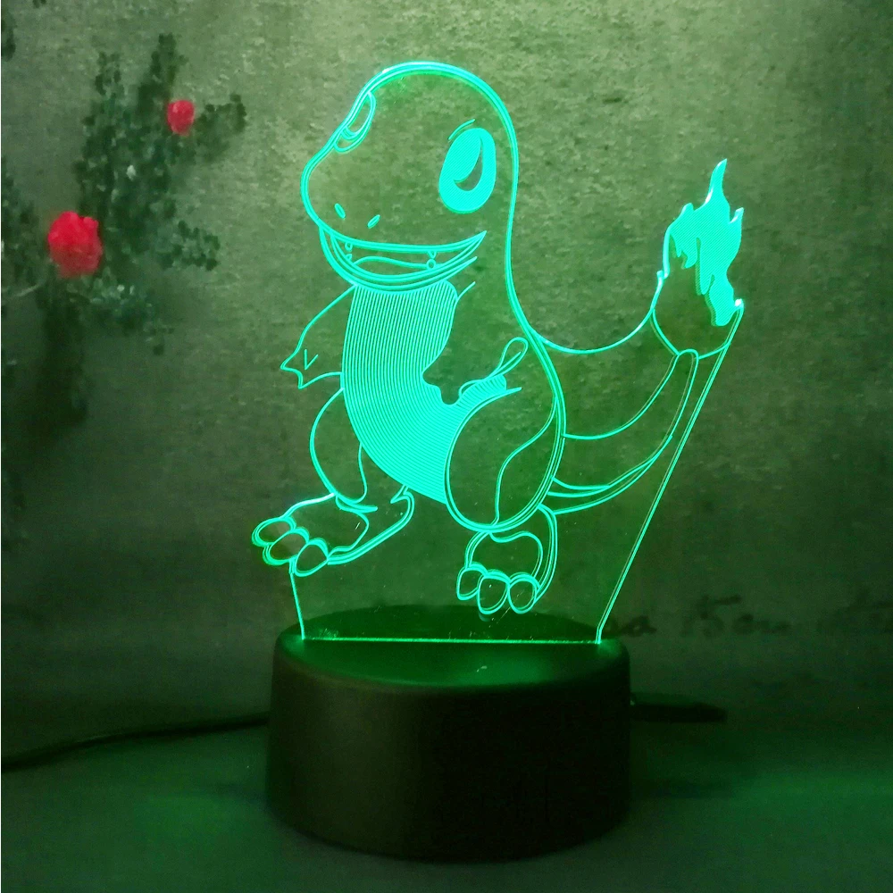 Милый подарок для мальчика 2019 Рождественская 3d лампа с изображением покемонов