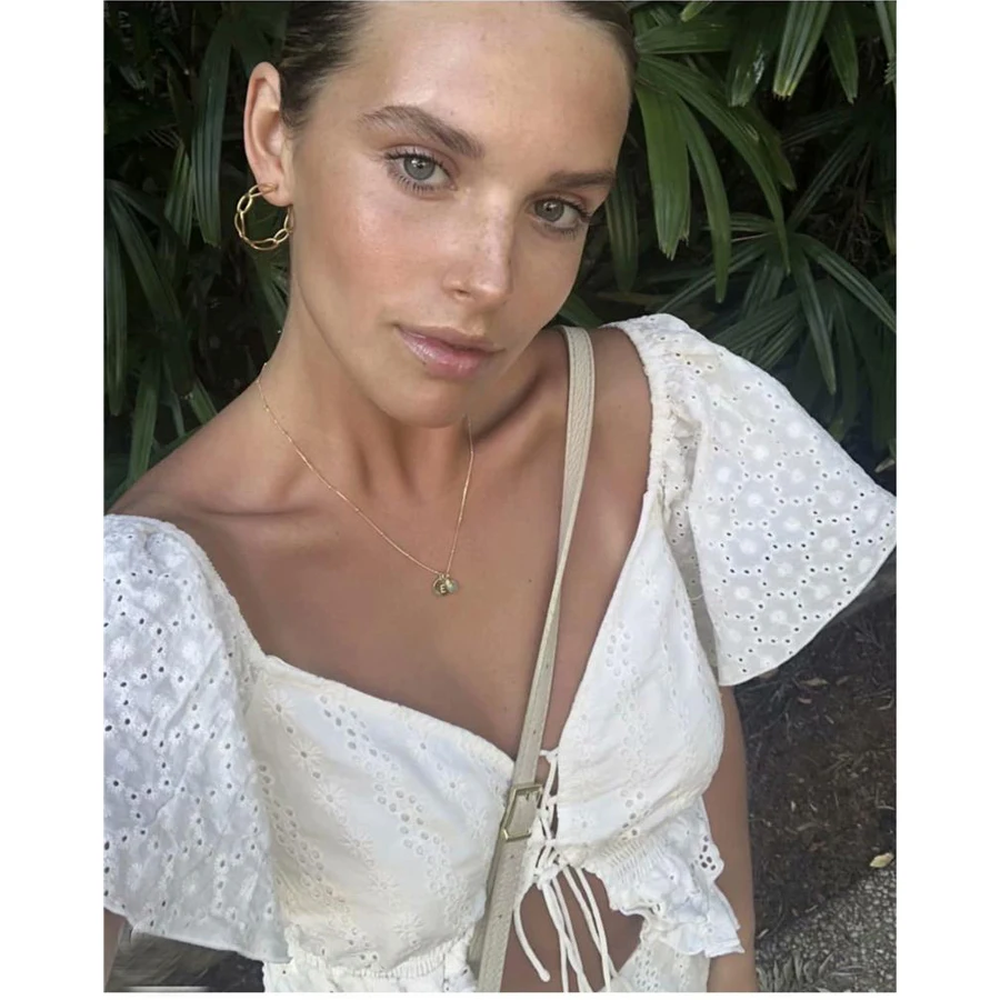 TEELYNN белая блузка винтажные пикантные v ncek рубашка butterfuly рукава короткие блузки