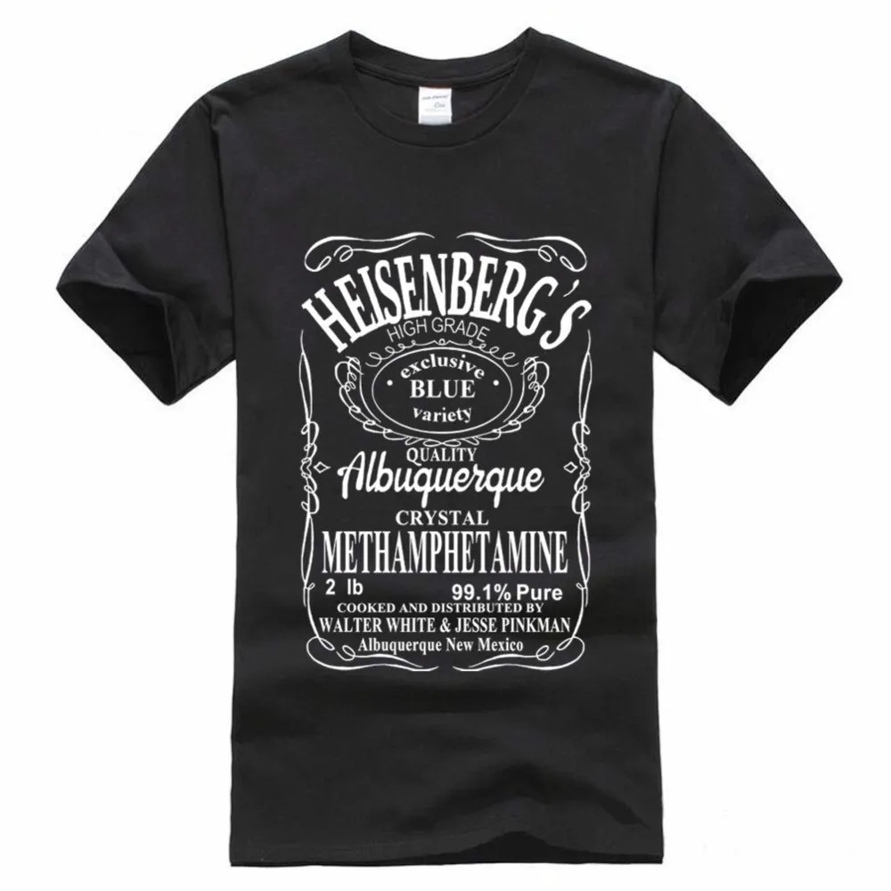 Walter Белые Повседневные футболки мужские Heisenberg хлопковые с коротким рукавом Swag