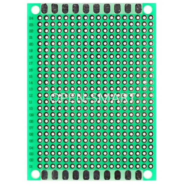 2pcs 5*7 high quality hole plate / spray tin universal PCB test board single side plated | Электроника