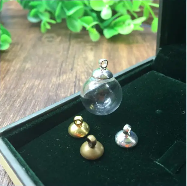 50 компл./лот 16 мм * 4 стеклянный шар пузыря 8 колпачок набор сделай сам флакон кулон