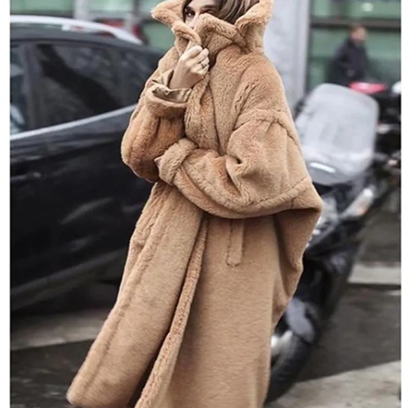 2018 зимние брендовые плюшевые пальто женские 100% шерстяные шубы негабаритный