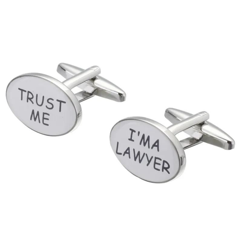 Высококачественные эмалевые запонки Мужская одежда брендовые Серебристые с