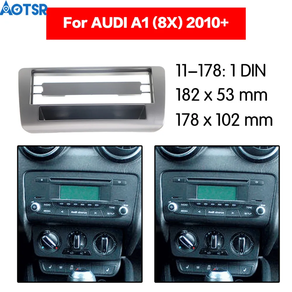 1 din рамка для автомобильного радио AUDI A1 (8X) 2010 + обшивка приборной панели стерео