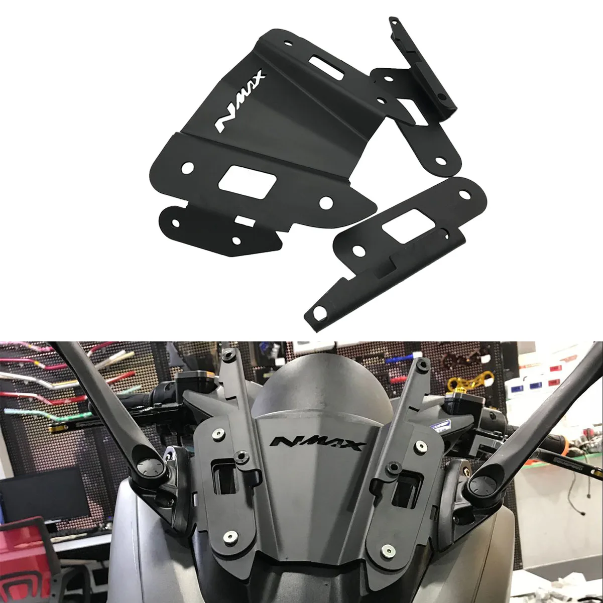 Для Yamaha NMAX155 125 150 2015 2018 2019 мотоциклетные зеркала заднего вида кронштейн держатель