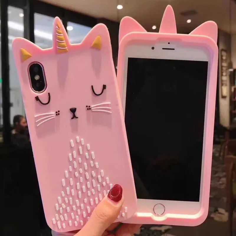 OLLIVAN 6 S милая пара чехол для Iphone 6s мультфильм Сияющий Кот Силиконовый ТПУ плюс Coque