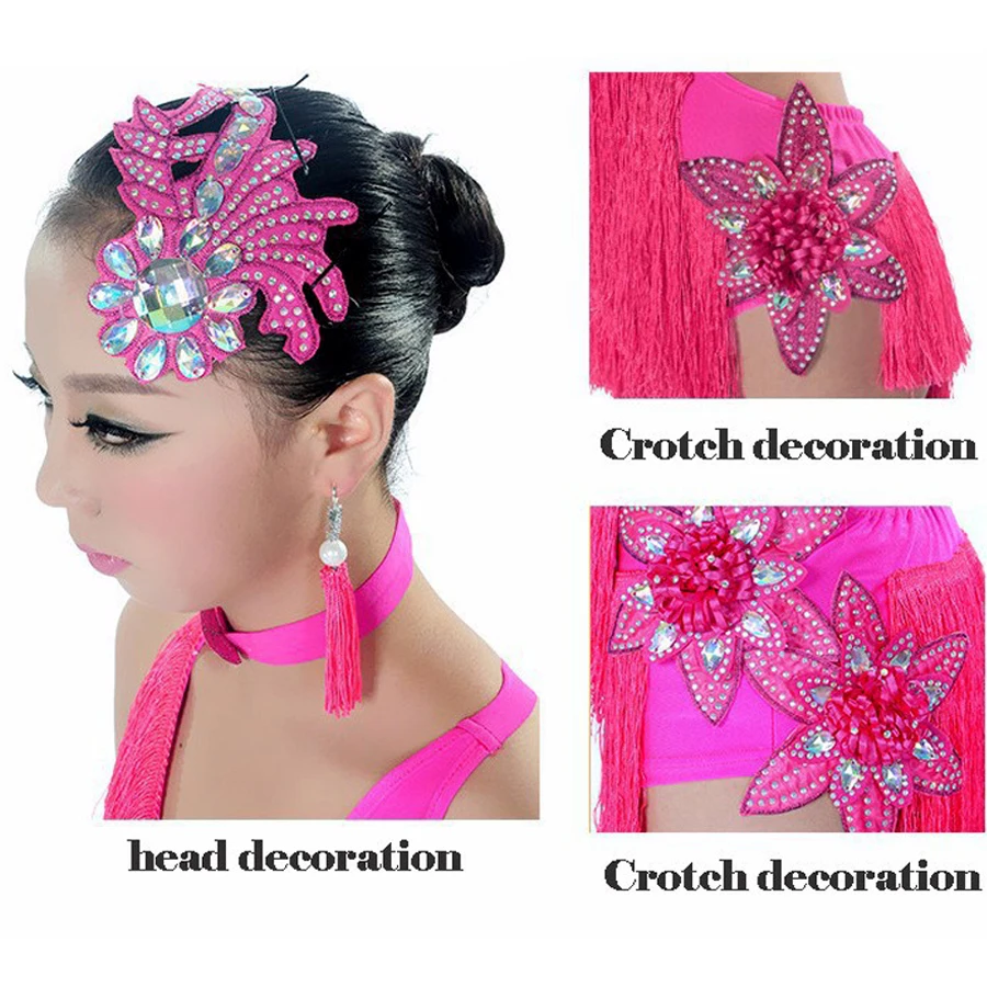 Платье для латиноамериканских танцев детское платье с бахромой и кисточками