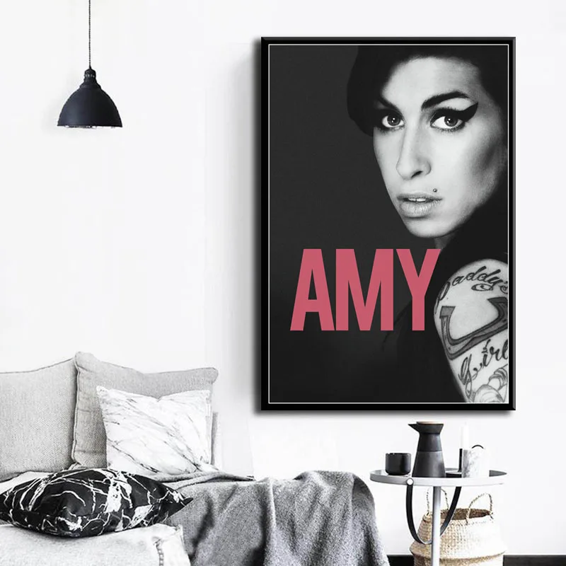 P475 Amy Winehouse музыкальный певец звезда поп-арт, живопись Шелковый Холст плакат настенный домашний декор