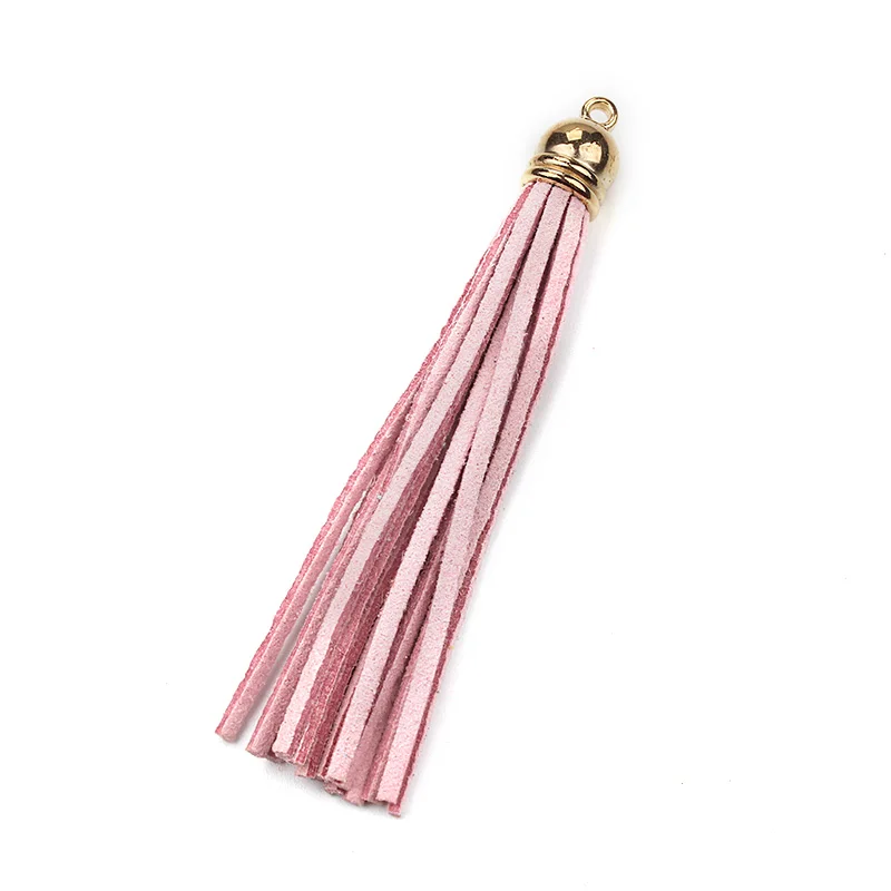 2pcs/lot 80mm mix color Suede Tassels Pendants With gold Caps Macrame For Jewelry Accessory Making DIY Material Findings | Украшения и