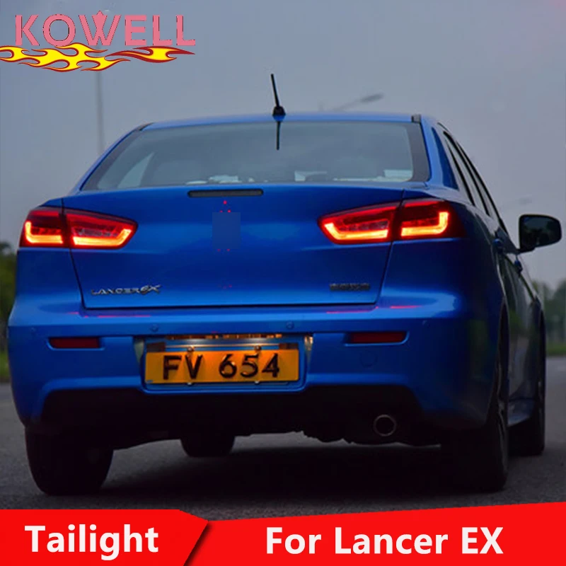 

KOWELL car styling for Mitsubishi Lancer Ex Taillight of Audi A6 style Taillamp With Led Moving Signal light Rearlight 2008-2016