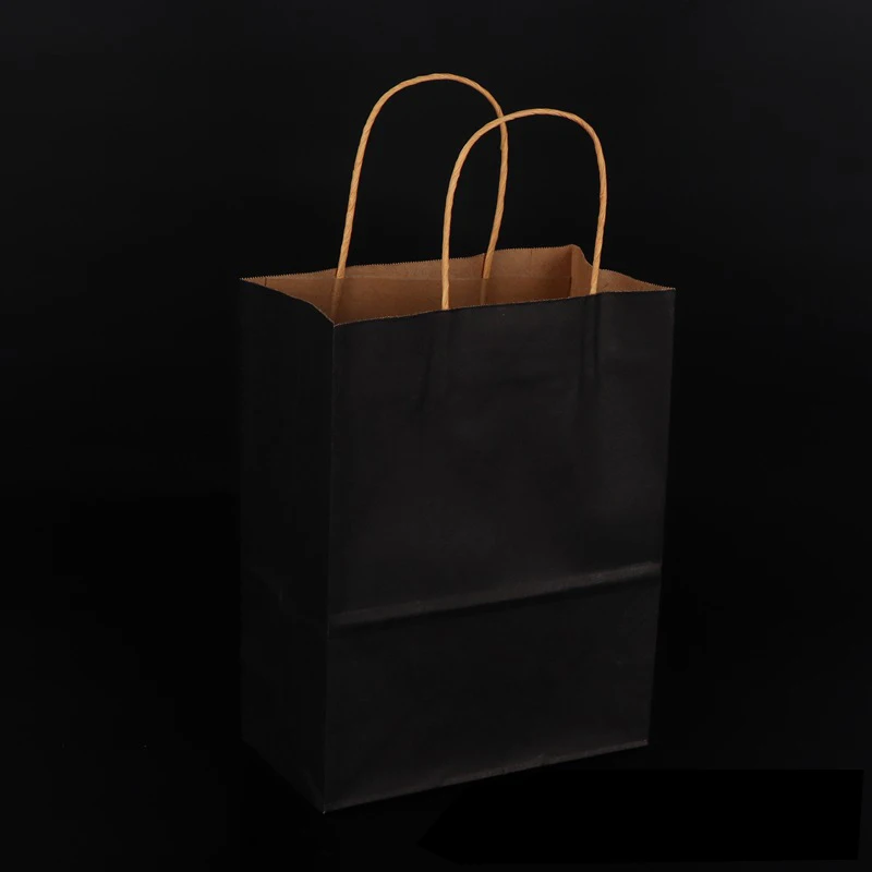 Black Новые бумажные мини-пакеты, красочные пакеты 21*15*8 см, подарочная упаковка с открытым верхом, бумажные подарочные пакеты,, вечерние бумажные пакеты - Цвет: Black