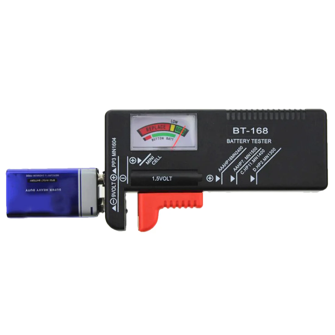 Pointer Battery Capacity Tester BT168 Power Indicator Checker for 9V 1.5V AA AAA Cell Batteries Voltage Meter | Инструменты