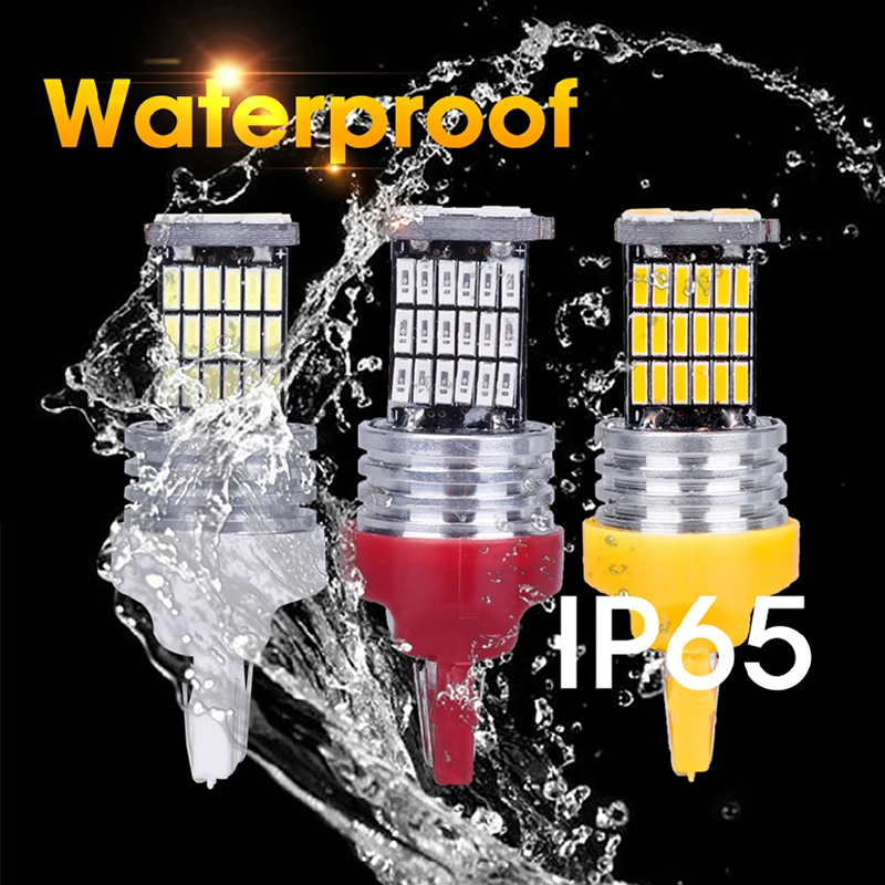 hlxg W21/5W WY21W Led W21W T20 LED 7443 7440 Canbus 4014 Car Light For honda accord 2003 2007/bmw e90/alfa romeo giulietta | Автомобили и