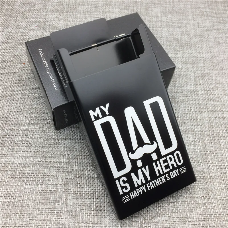 LF031 Personalized Father's Day Gift for Dad Aluminium Alloy Cigarette Case Laser Carved Will Not Fade Box Smoking | Дом и сад