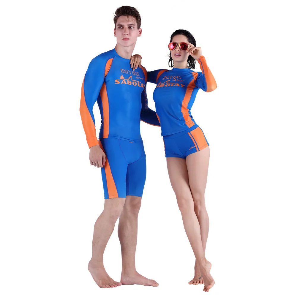 SABOLAY серфинг водные виды спорта рашгарды UPF50+ анти-УФ Быстросохнущий купальник для мужчин и женщин пляжные топы с длинными рукавами купальники QL6724