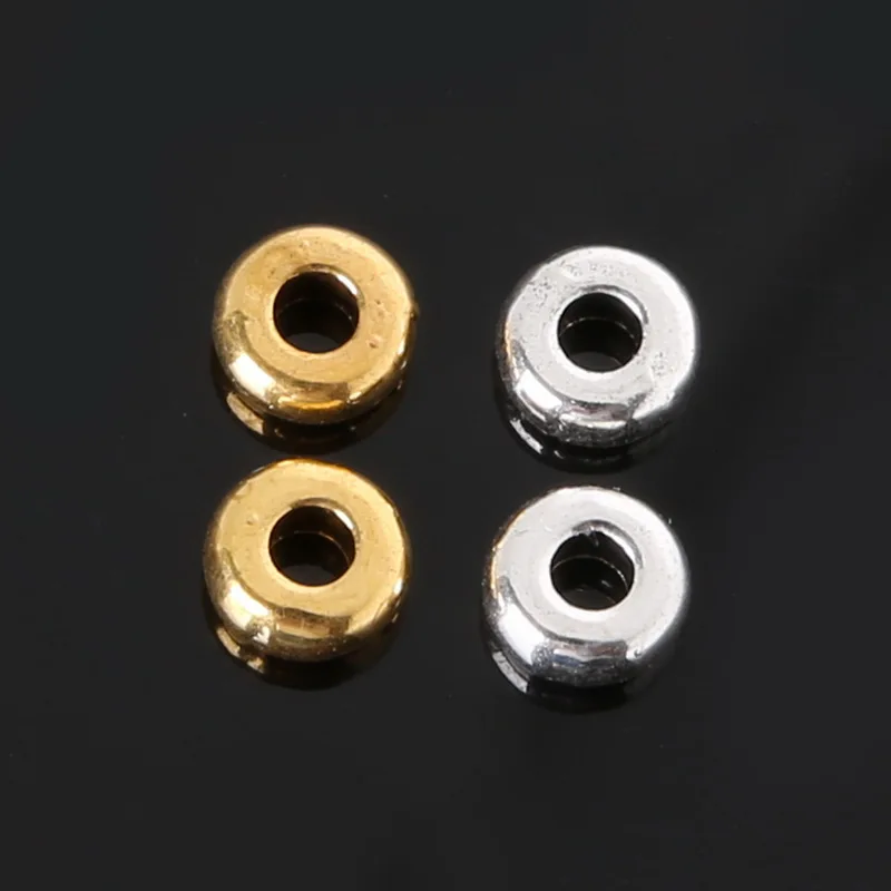 Вставка в виде ромашек античные серебристые золотые металлические бусины 3х6 мм 20