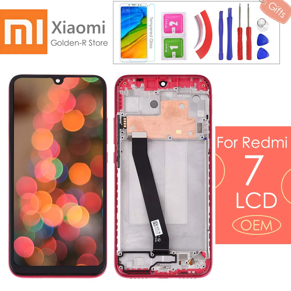 6 26 &quotAAA Качество lcd + рамка для Xiaomi Redmi 7 ЖК-дисплей кодирующий преобразователь