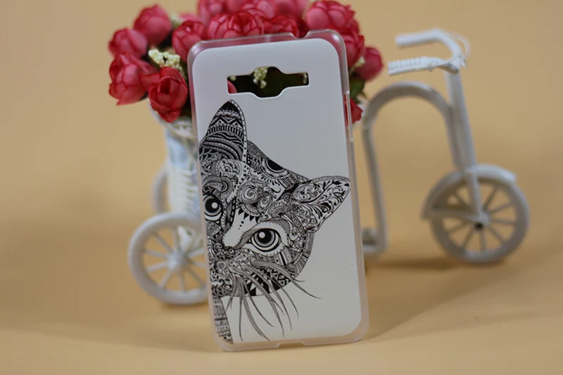 Высококачественный чехол сделай сам с белым и черным рисунком животных для Samsung