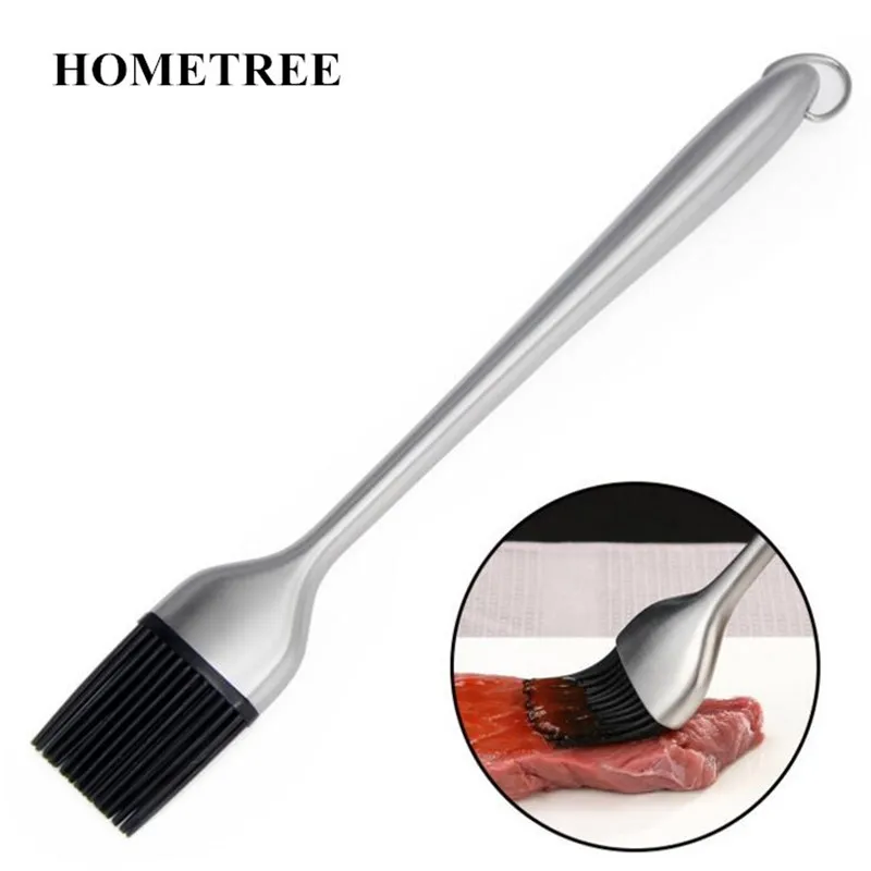 

HOMETREE 304 Stainless Steel Handle Brush Barbecue Oil Brush Baking Tray Bread Pastry Butter Brush Outdoor Barbecue Tools H350