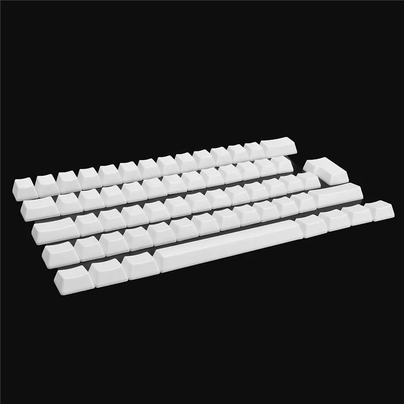 Толстые PBT 62 клавиши механическая клавиатура колпачки для ключей белый черный пустой Печатный OEM профиль ISO колпачки для ключей для игр Keyboad