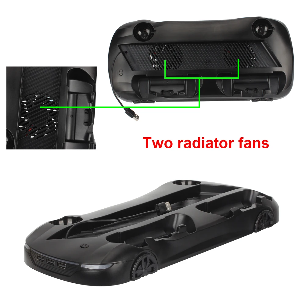 PS4/PS4 Slim/PS4 PRO вертикальная подставка с охлаждающим вентилятором кулер двойной контроллер зарядное устройство зарядная станция для SONY Playstation 4