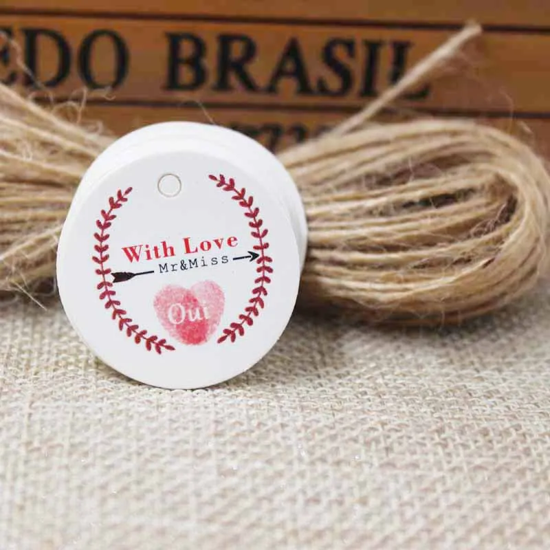 3 см милый домашний торт/хлебобулочная бирка Сделано с любовью крафт/белый