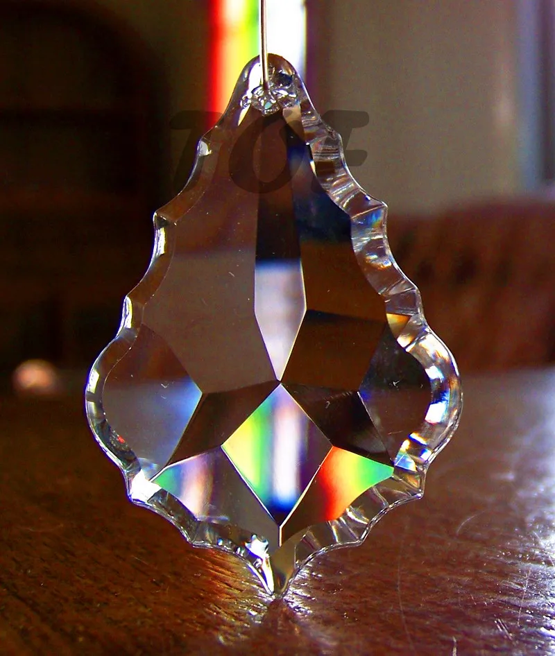 

20pcs AAA 50mm Clear French Cut Pendant Baroque Leaf Crystal Prism Feng Shui Crystal Chandelier Parts Free Shipping
