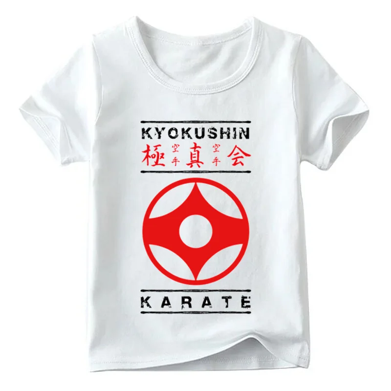 Детская Футболка Kyokushin Karate Kanji с символами для маленьких мальчиков и девочек