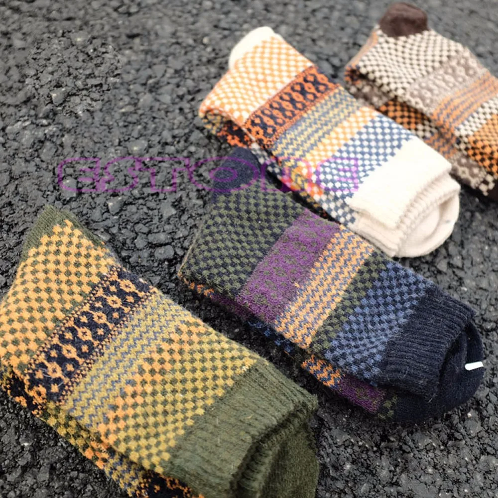 

4Pair Casual Mens Warm Winter Soft Thick Angora Cashmere Rabbit Wool Blend Socks