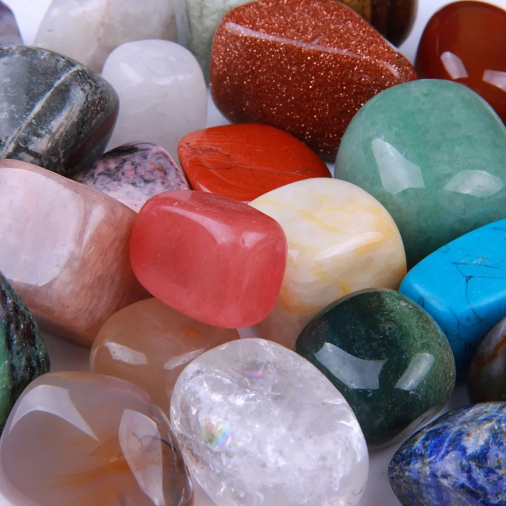 1/2lb Bulk Assorted Tumbled Stone Crystal Healing Reiki Chakra Semiprecious Stones Free Pouch Shipping TS0000 | Дом и сад