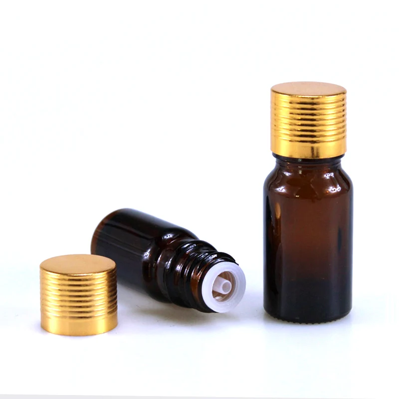 50 шт./лот 5ml10ml15ml портативный Янтарный стеклянный флаконы капельницы флаконы для эфирных масел с отверстием редуктор и крышка проба бутылки