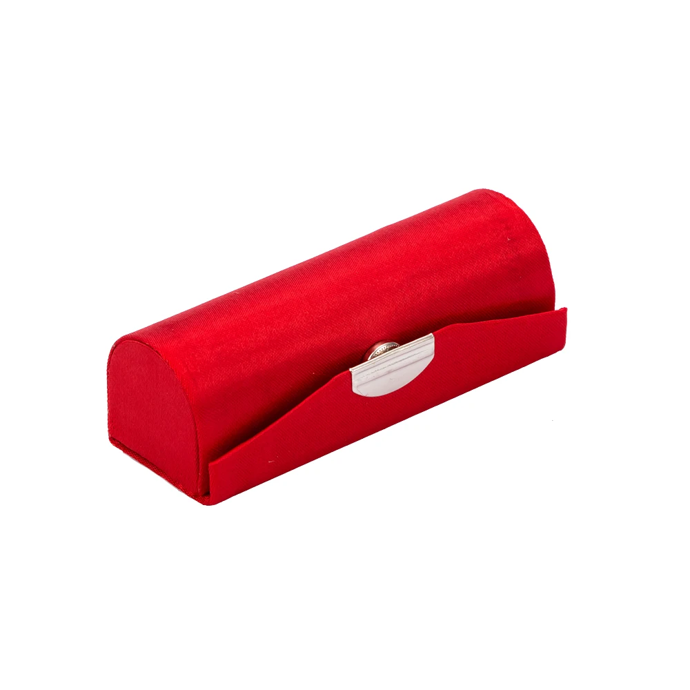 Однотонная однотонная ткань коробка для помады Чехол Держатель с зеркалом