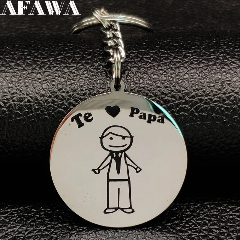Модные брелки из нержавеющей стали PAPA для женщин Серебряный цвет Famliy кулон для ключевые ювелирные изделия llaveros para hombre K77401B
