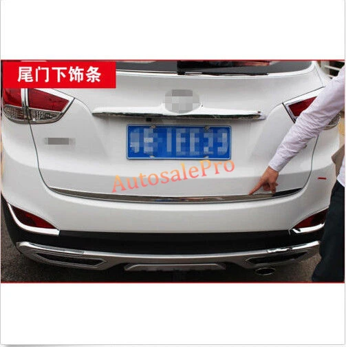 Крышка багажника заднего из нержавеющей стали подъемная дверь крышка отделка 1