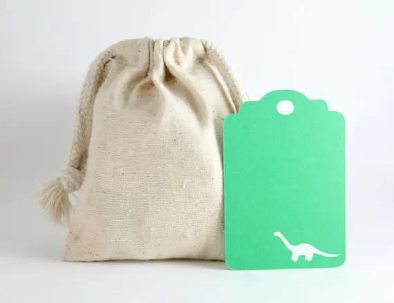 Зеленый динозавр подарочные бирки день рождения детский душ свадебные вечерние