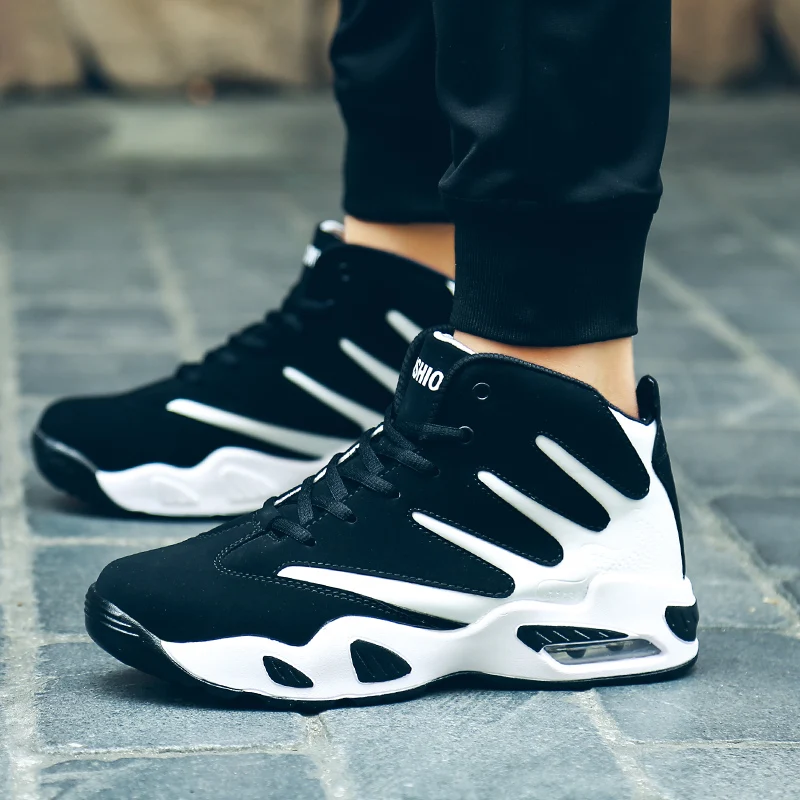 Баскетбольные кроссовки с высоким верхом дышащие красные в ретро стиле на