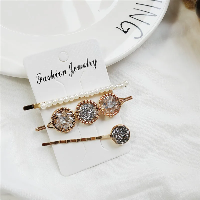 Женские аксессуары для волос 3 шт./компл. металлическая заколка с имитацией