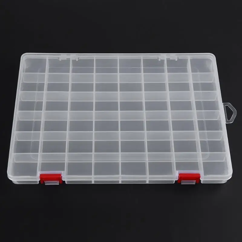 48 Grids Plastic Box Adjustable Jewelry Beads Pills Nail Art Storage Wholesale Dropshipping |