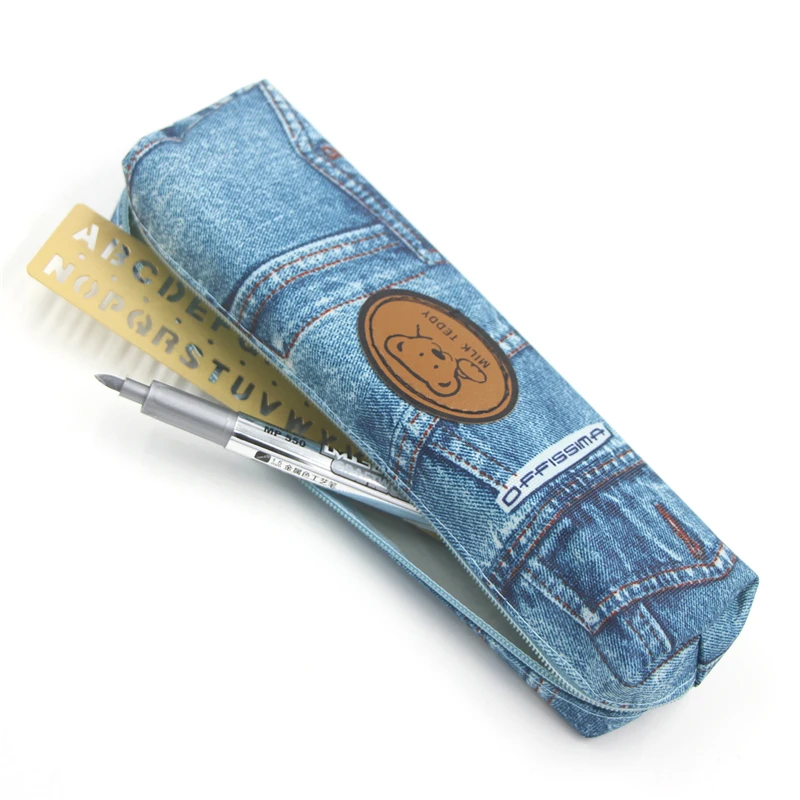 1 шт. винтажный джинсовый Стильный Модный чехол карандаш милый пенал сумочка