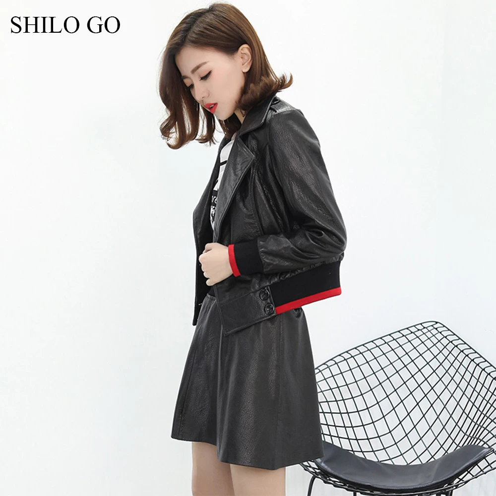 Женский кожаный костюм SHILO GO весенний комплект из натуральной овечьей кожи