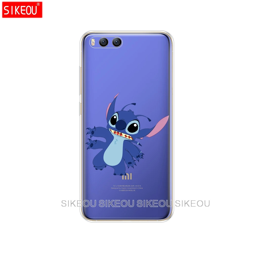 Silicone Cover Case For Xiaomi Mi 8 8SE A1 A2 5 5S 5X 6 Mi5 MI6 NOTE 3 MAX Mix 2 2S cute hollow out cartoon Lilo Stitch |